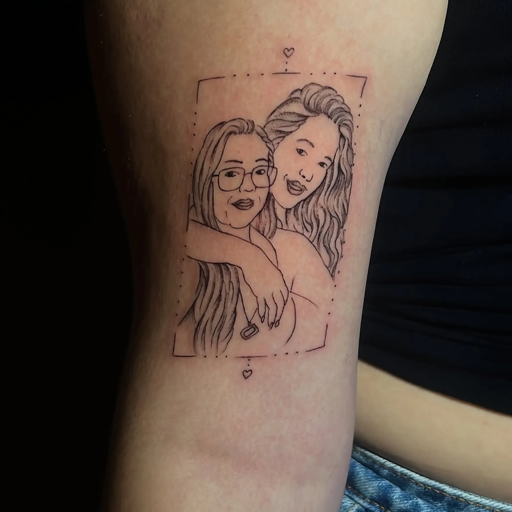 clearly visible tattoo