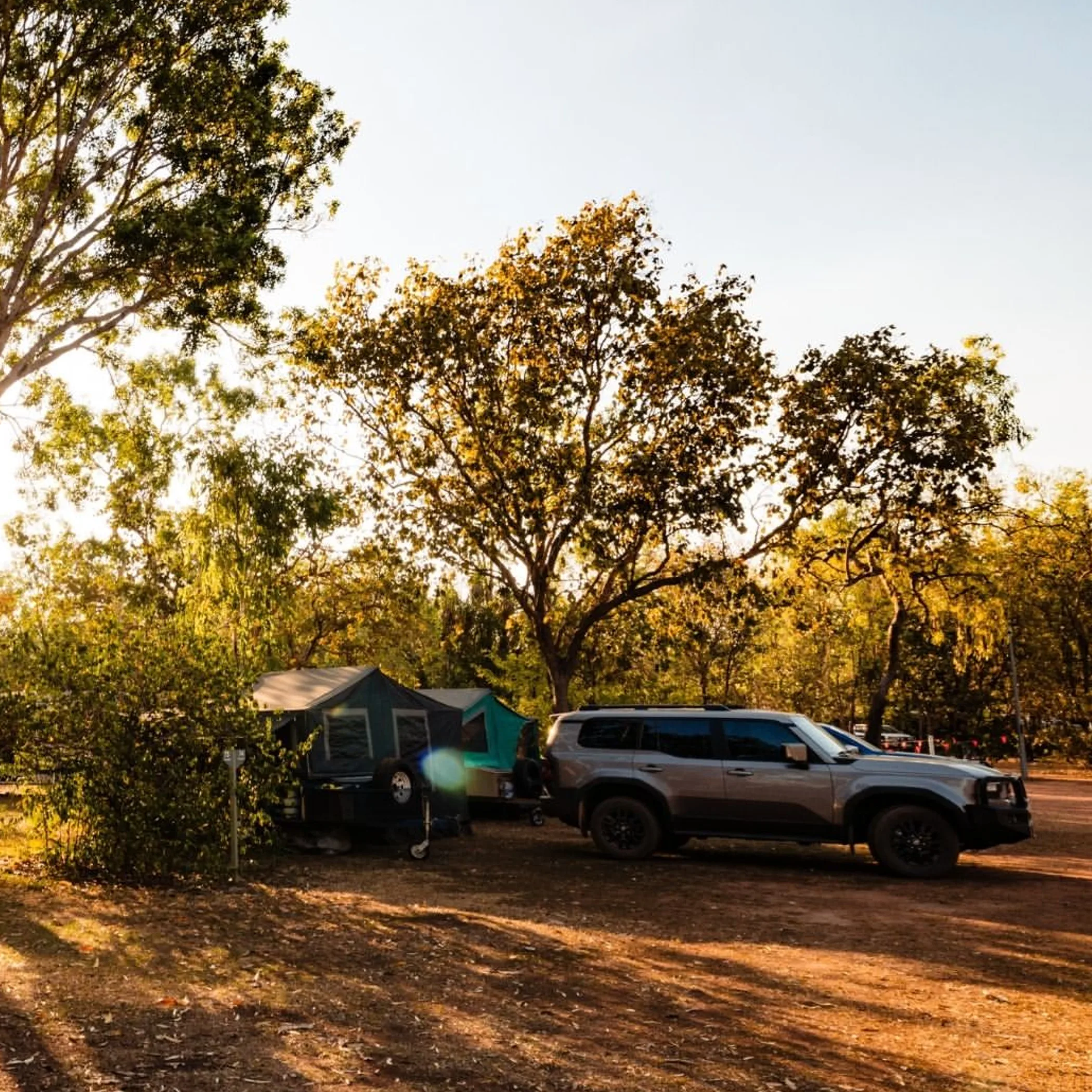 camping site in natural park setting